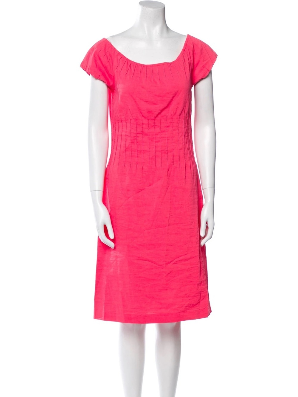 Theory Pink Scoop-Neck Midi Dress 941